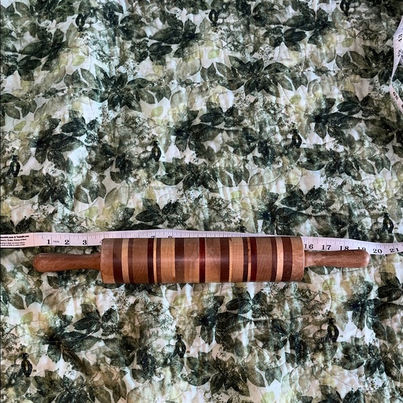 Wooden‎ Handcrafted Striped Rolling Pin - Picture 6 of 7